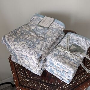 William Morris Blue & Ivory 8 Pc. Bath Towel Set